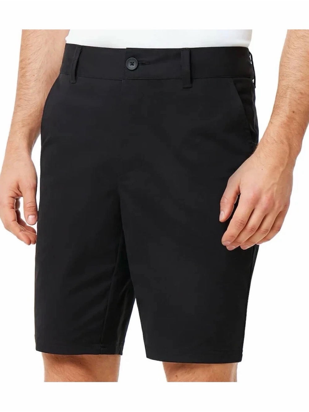Oakley Men's Black Flat-Front Tech Shorts